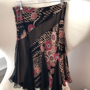 Laundry by Shelli Segal flowing silk skirt